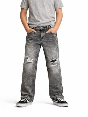 NWOT Wonder Nation Boy’s Black Distressed Straight Jeans